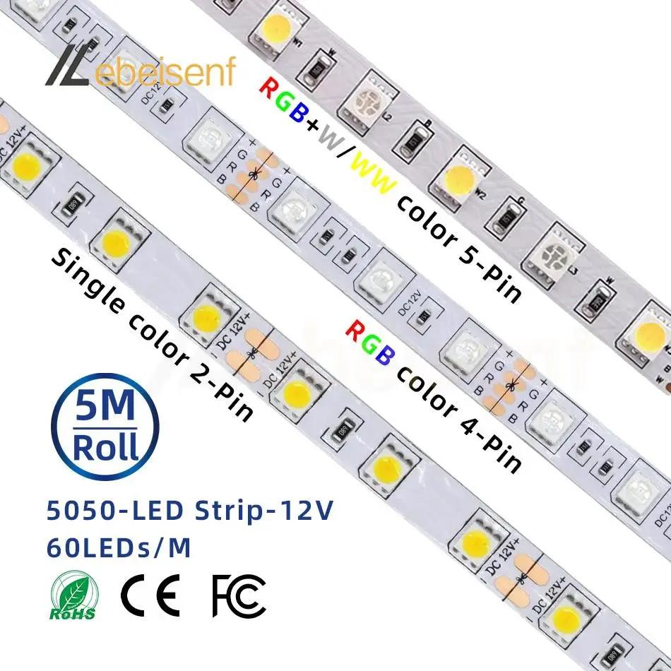 SMD LED Ʈ,   Ʈ , , ׸, , ο, ȭƮ,  ũ,  RGB, W/WW, 5m, 5050, 12V, 60 LEDs/M ܻ